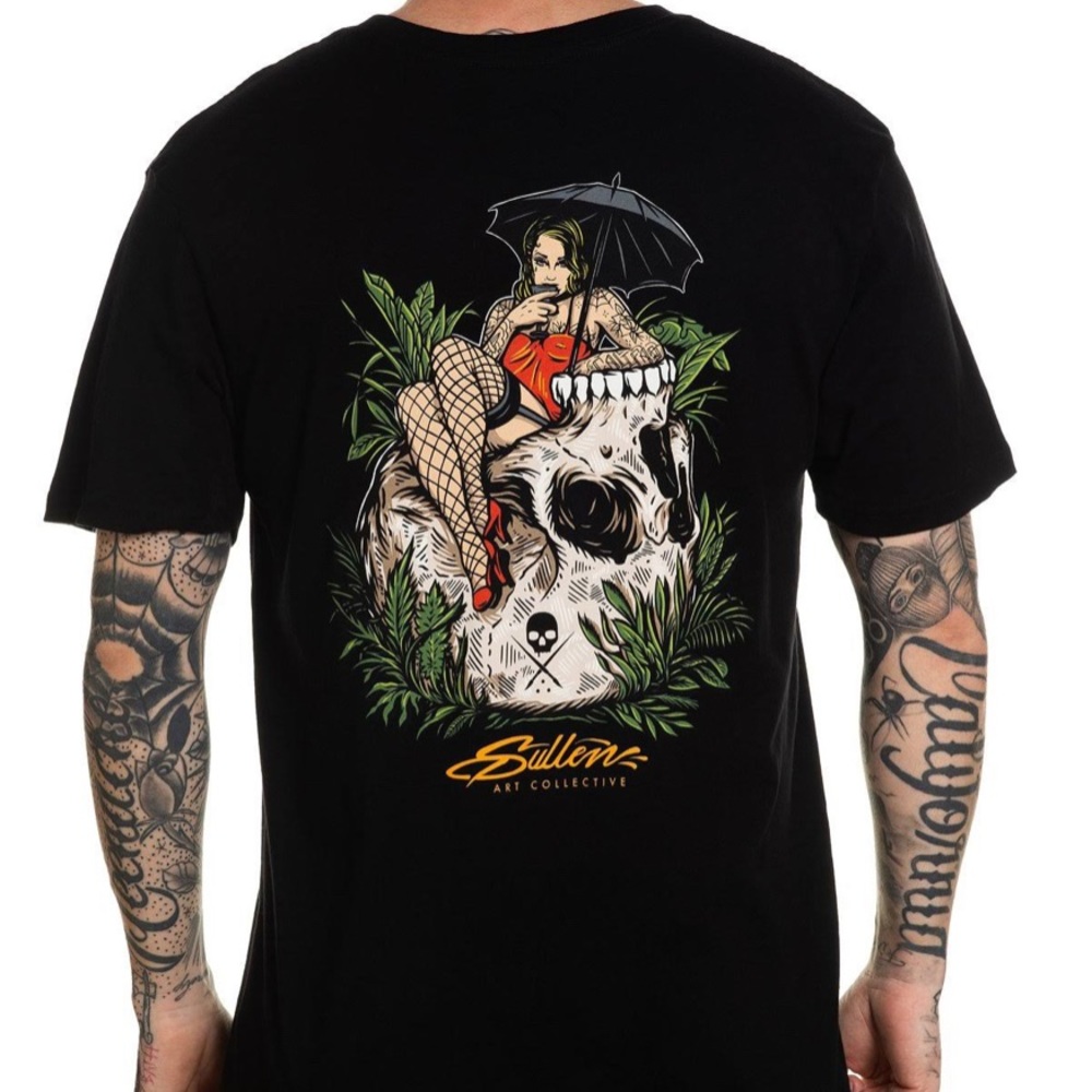 ☠️ NEW SULLEN ART MENS BLACK TSHIRT SZ:M NWOT🏷